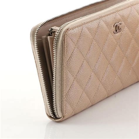 chanel caviar wallet zip|Long Wallets .